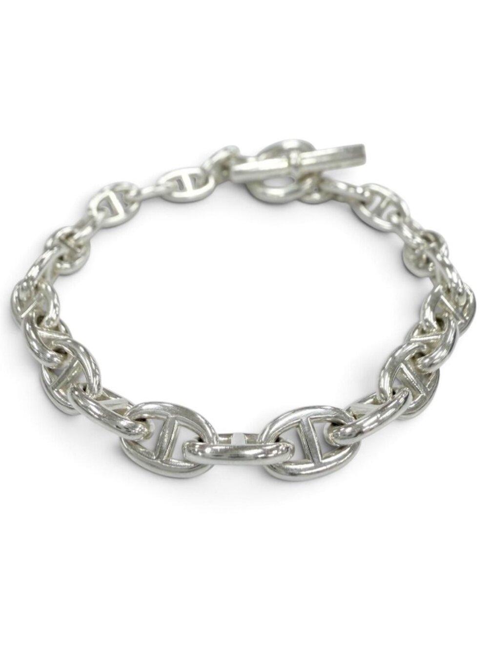 Hermes Chaine D'ancre 24 Links Chain Bracelet Silver